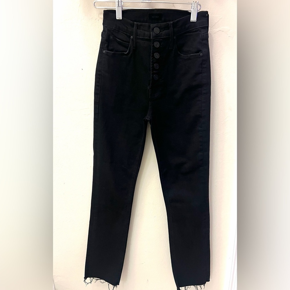 MOTHER Black Skinny Jeans